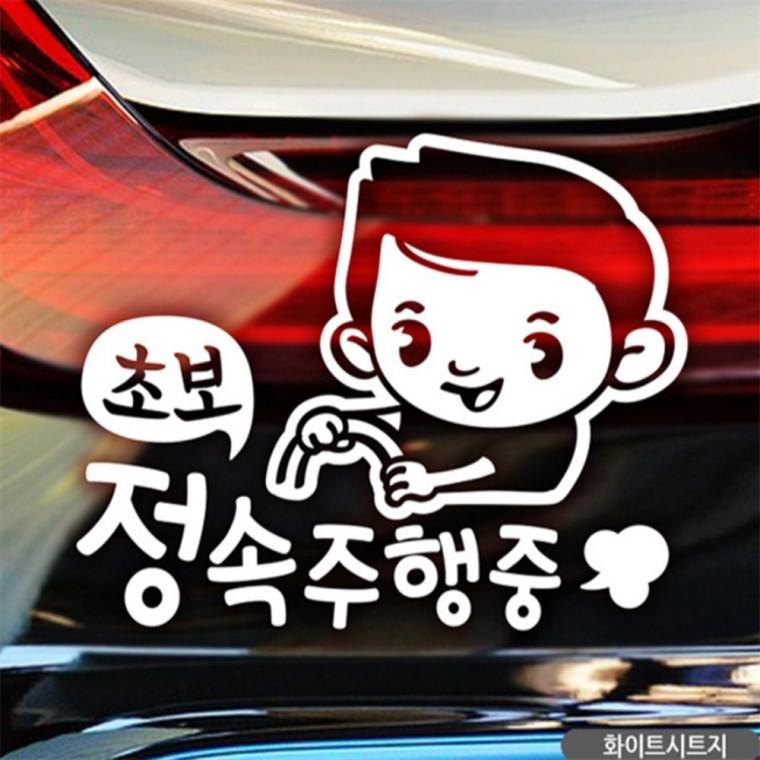 님이의정속주행중 초보자동차스티커 화이트 초보운전스티커 부모님운전스티커 임산부운전스티커