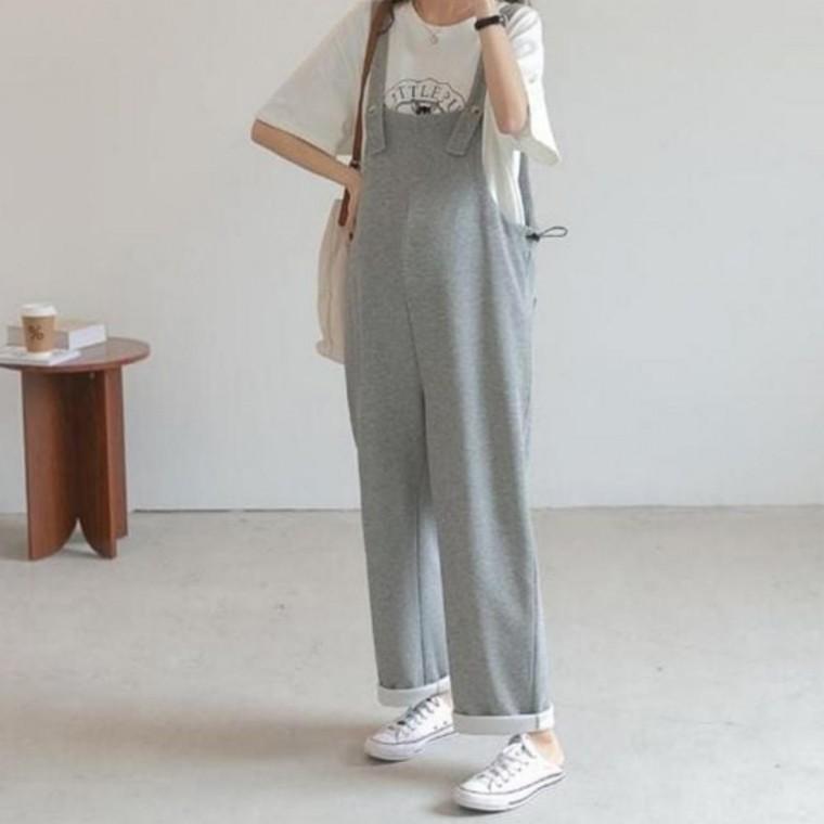 임산부 캐주얼 멜빵 바지 와이드 팬츠 편안한 임부복 임산부점프수트 임산부패션 임산부오버롤