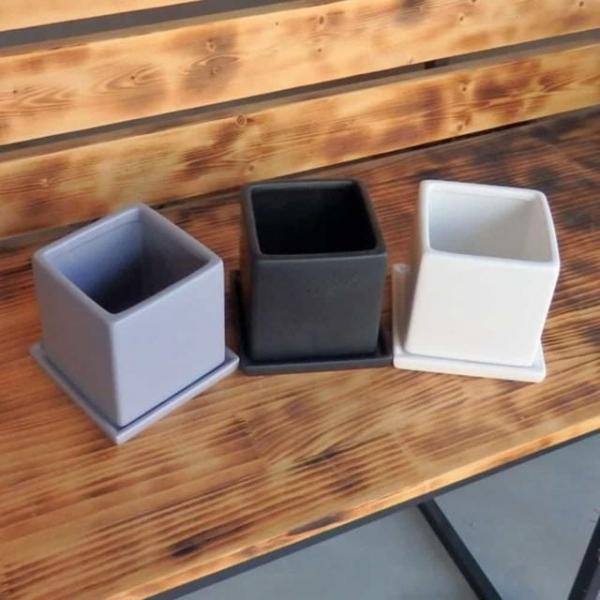 도기 화분 11x11x11cm 미니꽃화분 선인장화분