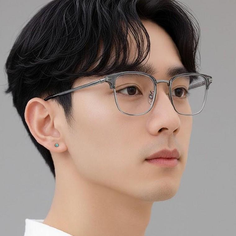 블루라이트 차단 산뜻 안경 얼굴형에 맞는 가벼운 하금테 3컬러
