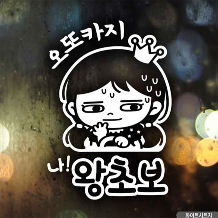 자동차스티커 오또카지 나왕초보 화이트시트지 부모님운전스티커 초보운전스티커 임산부운전스티커
