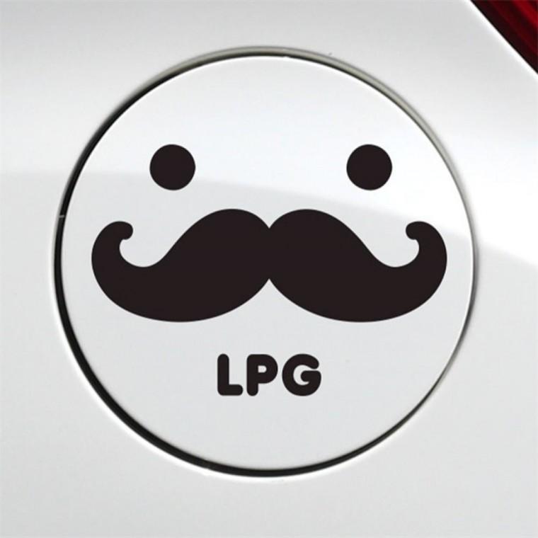 수염 LPG 자동차 주유구스티커 블랙 자동차스티커 휘발유표시 디젤표시