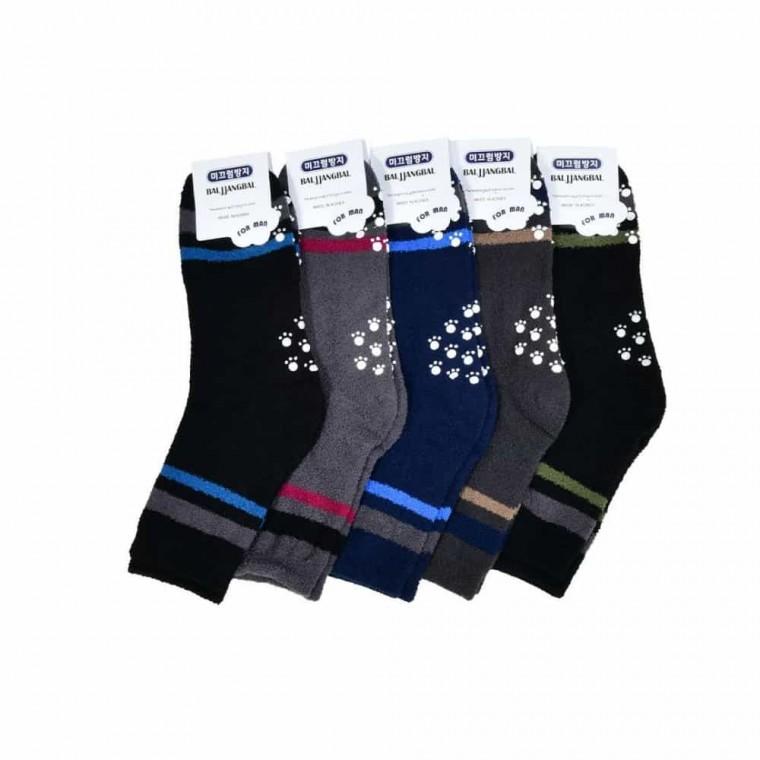 미끄럼 방지 남성 수면 양말 캐주얼양말 보온양말 줄무늬양말