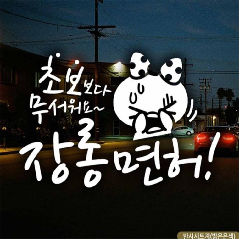 자동차스티커 장롱면허 쁘띠 초보운전 반사시트지 부모님운전스티커 양보운전스티커 안전운전스티커