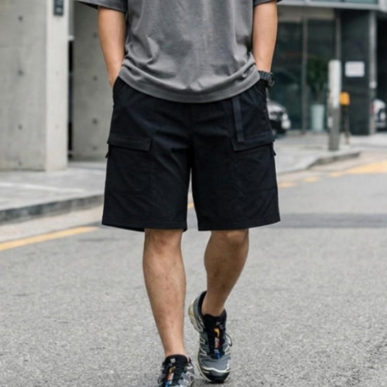 남성 여름 스판 밴딩 카고 반바지 5부 트레이닝 팬츠