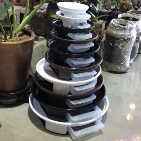 190mm 서랍 화분 받침 식물받침대 플라스틱화분받침대