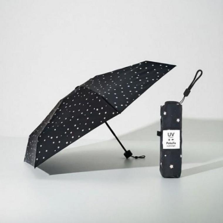 접이식 5단 휴대용 차단 초경량 자외선 140g 블랙 양우산