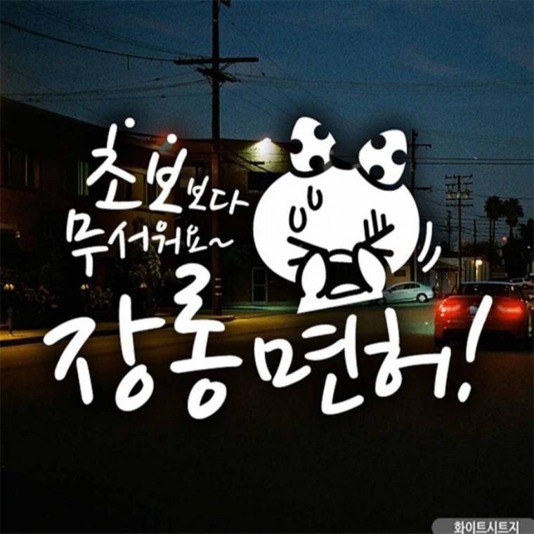 자동차스티커 장롱면허 쁘띠 초보운전 화이트시트지 임산부운전스티커 양보운전스티커 부모님운전스티커
