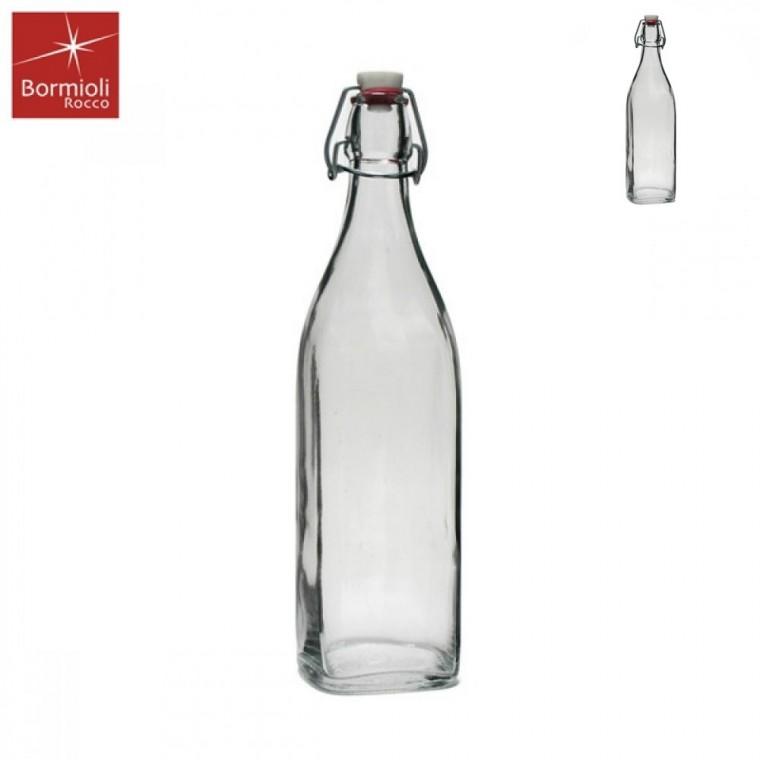 사각 스윙유리병 1000ml 투명 간장병 기름병 유리소스병