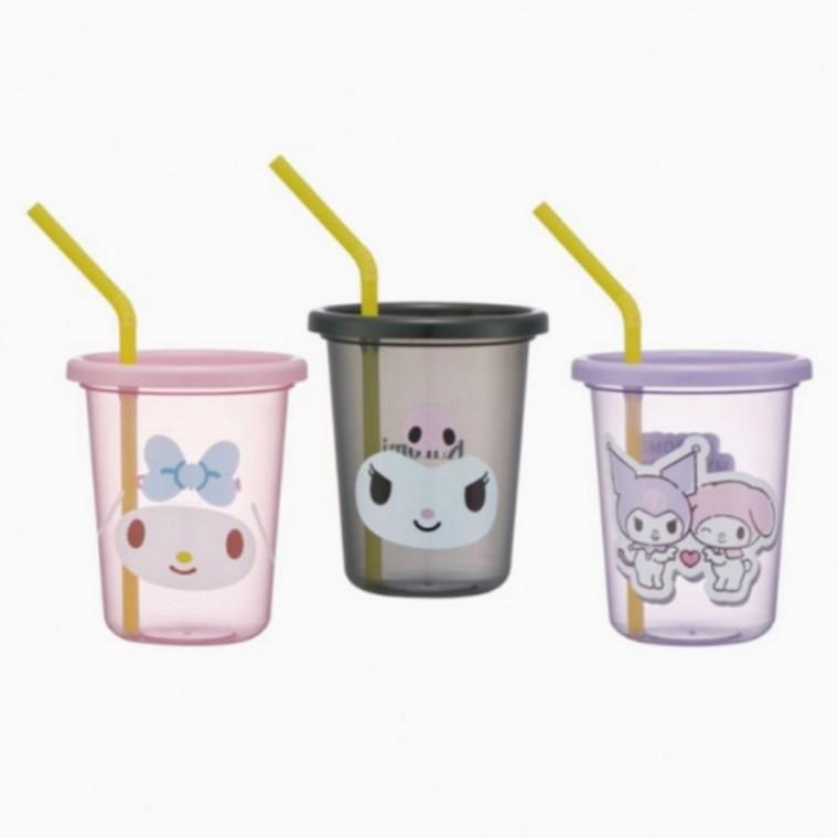 스트로우 빨대 물컵 물통 텀블러 320ml 3개1세트