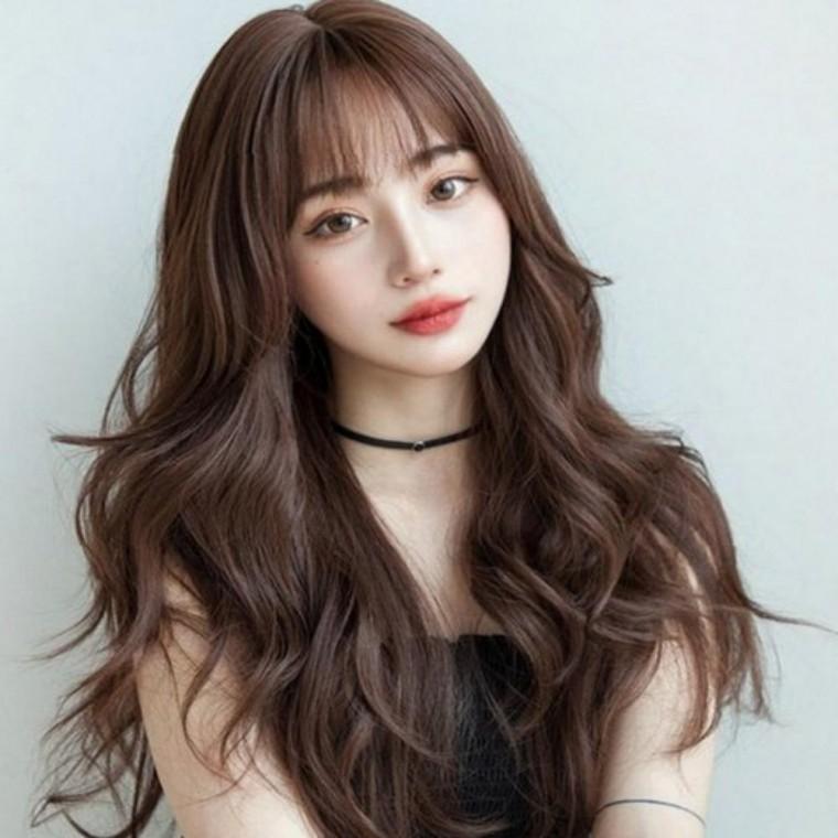 자연스러운 긴머리 통가발 레이어드 웨이브 여성용 긴머리통가발 여성통가발 패션가발