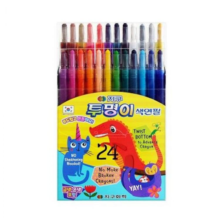 지구화학 투명이 색연필 24색 (샤프식)