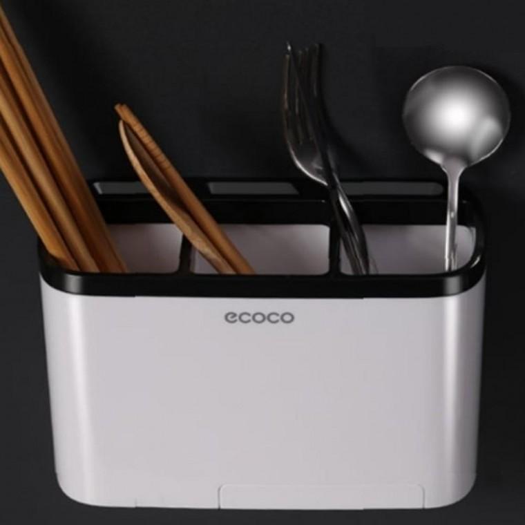 다용도 부착식 후크 수저통 거치대 정리함 조리도구통 숟가락통 주방걸이