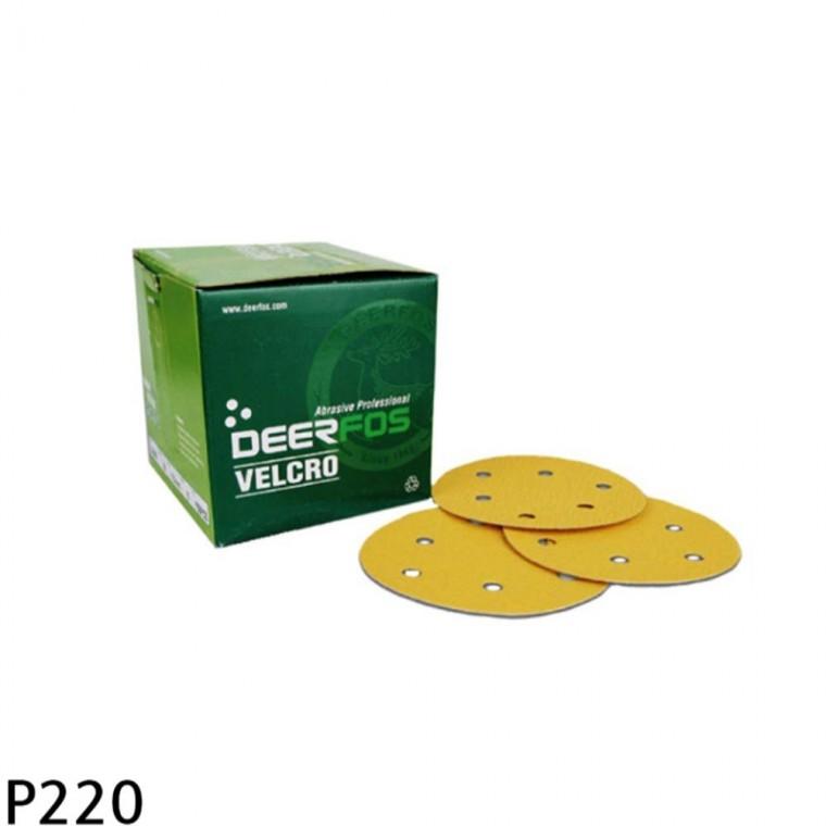 샌드페이퍼 100매입 220방 125mm 6H 샌드빼빠 연마포 샌딩페퍼