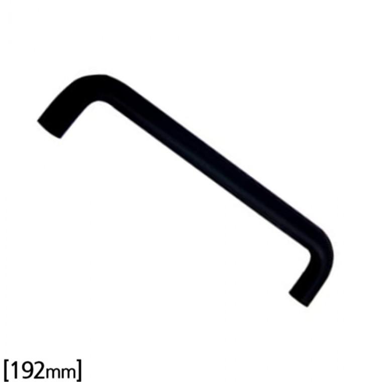 ㄷ자봉 손잡이 나사간격 192mm 흑색 신발장문고리 씽크손잡이 서랍장손잡이