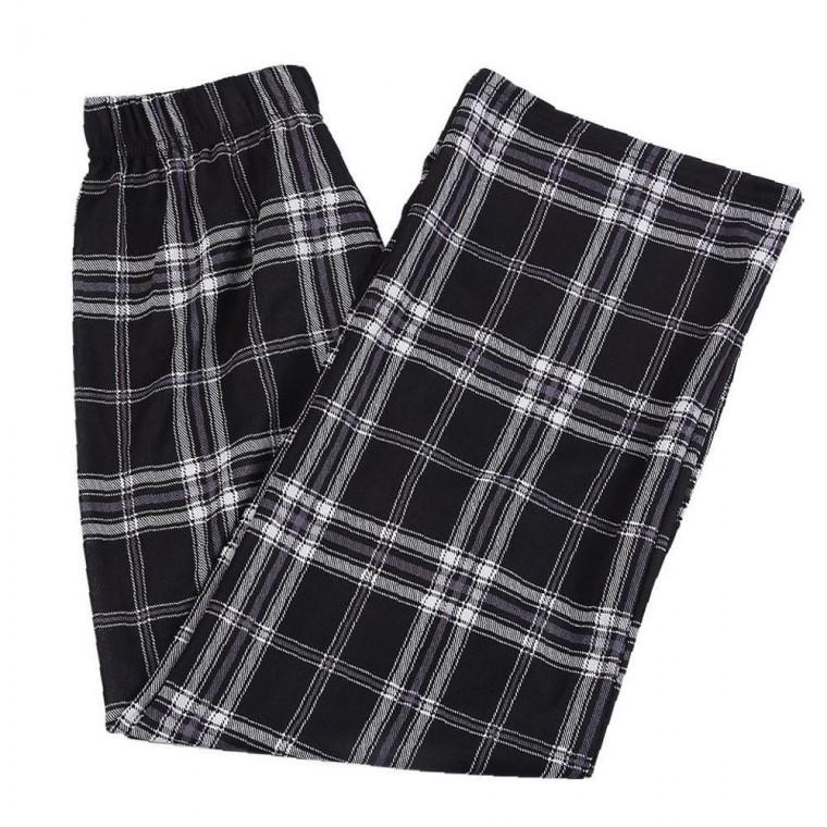 여름 체크 멀티 밴딩 팬츠 외출 일상 여성 여자 커플 편한 긴 바지