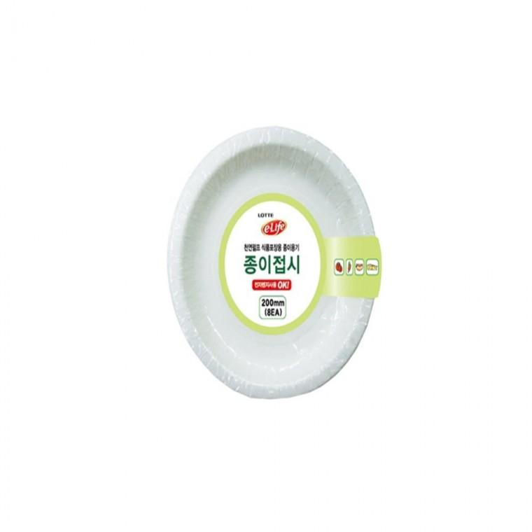 종이접시 200mm 8p 머릿고기접시 장례음식접시 성묘접시