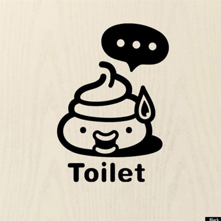 Toilet 2piece 화장실 포인트스티커 블랙 화장실스티커 거울스티커 데코스티커