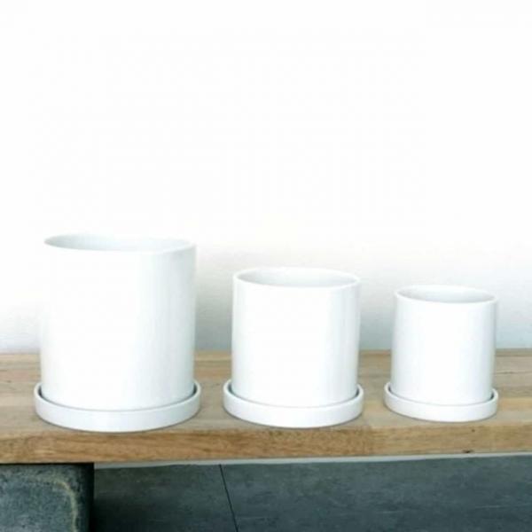 원통 15x16cm 흰색 인테리어화분 가벼운화분