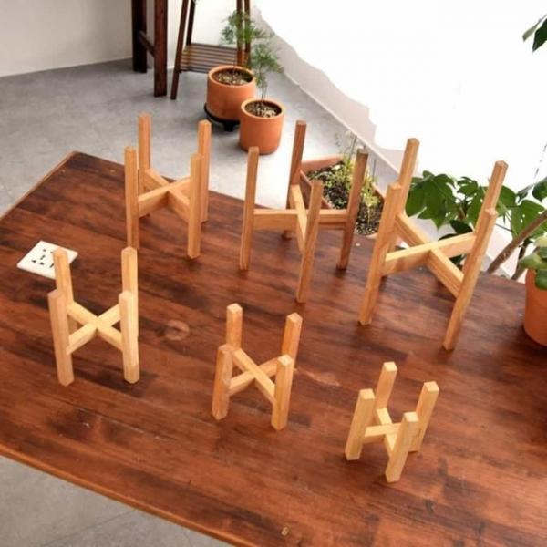 화분 스텐드 18cm 화분받침 원목화분대