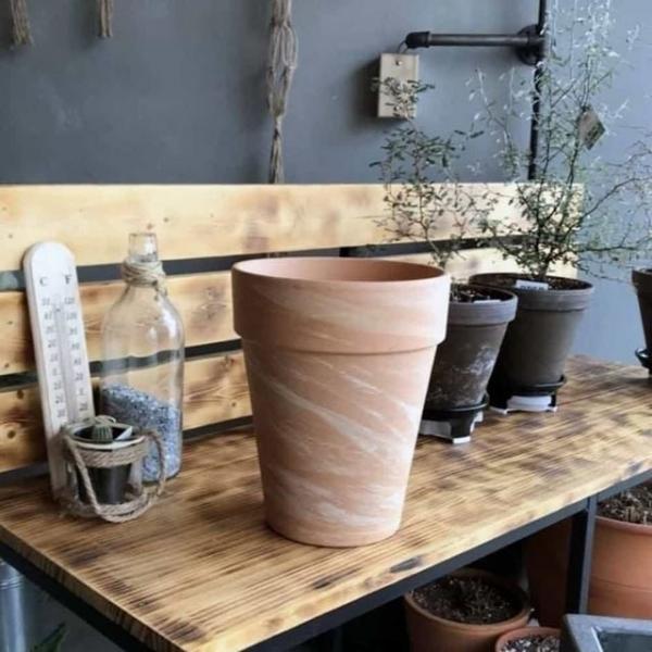 21x25 토분 살구색 슬림화분 카페화분