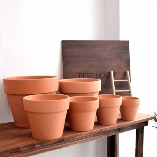 갈색 토분 18x16cm 심플한화분 토기화분