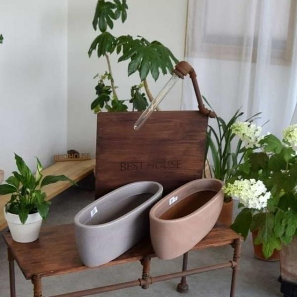 긴타원 화분 60x20x18 조경화분 길쭉한화분