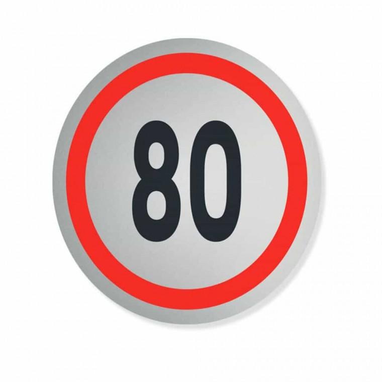 속도제한 반사 스티커 80km