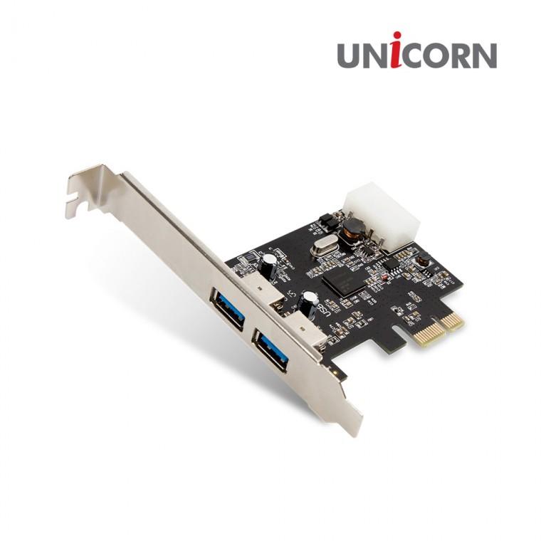 유니콘 USB3.0 2포트 PCI Express 확장카드 UPC-302