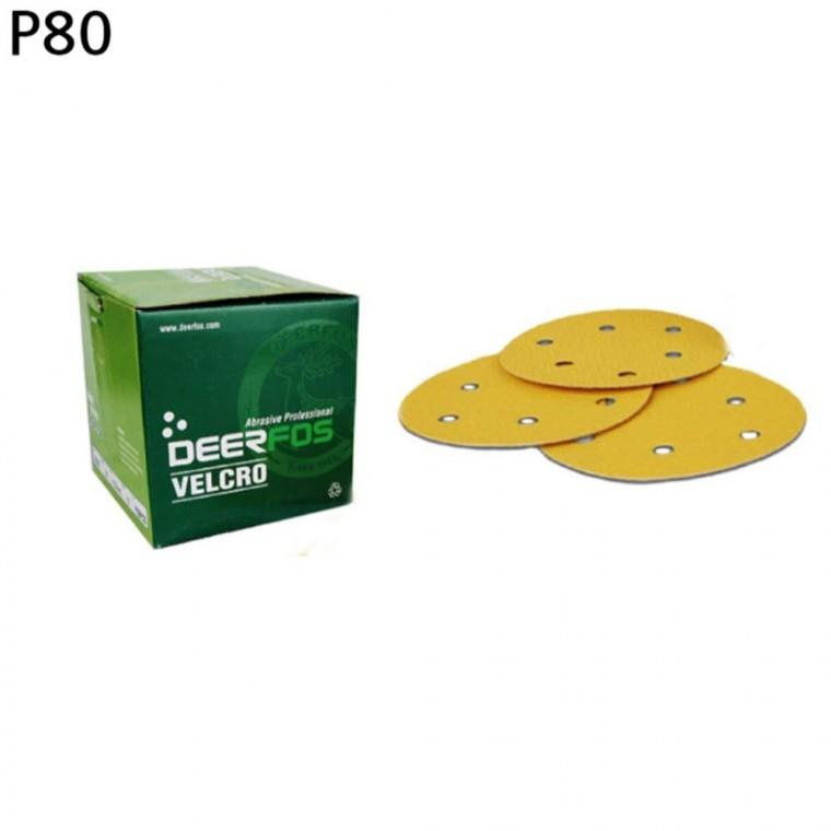 샌드페이퍼 100매입 80방 125mm 6H 샌드빼빠 연마포 연마지