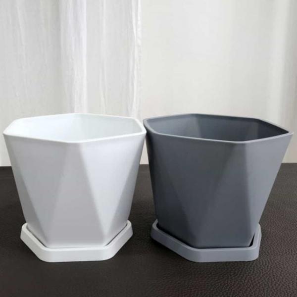 육각 화분 23x20cm 소형플라스틱화분 플라스틱화분