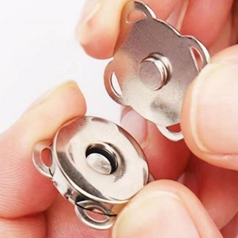 자석 단추 20개 세트 가방 부자재 18mm 똑딱이 단추 고급단추 아우터단추 옷수선단추