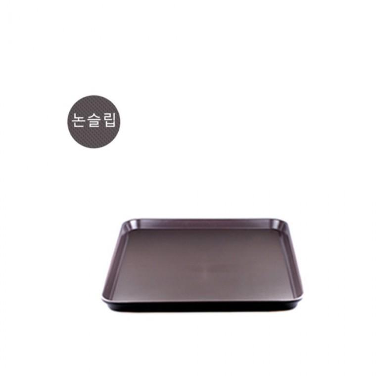 논슬립쟁반 직사각 대 브라운 커피쟁반 간식쟁반 디저트쟁반