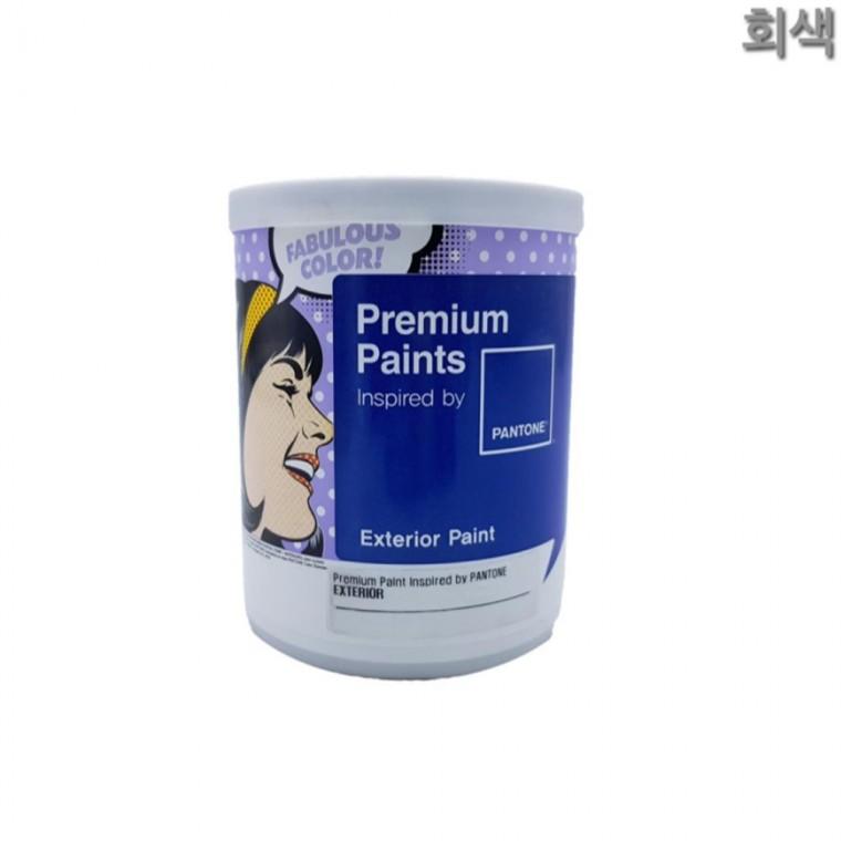 수성페인트 외부용 무광 회색 1L 빠데 페인트칠 빠대
