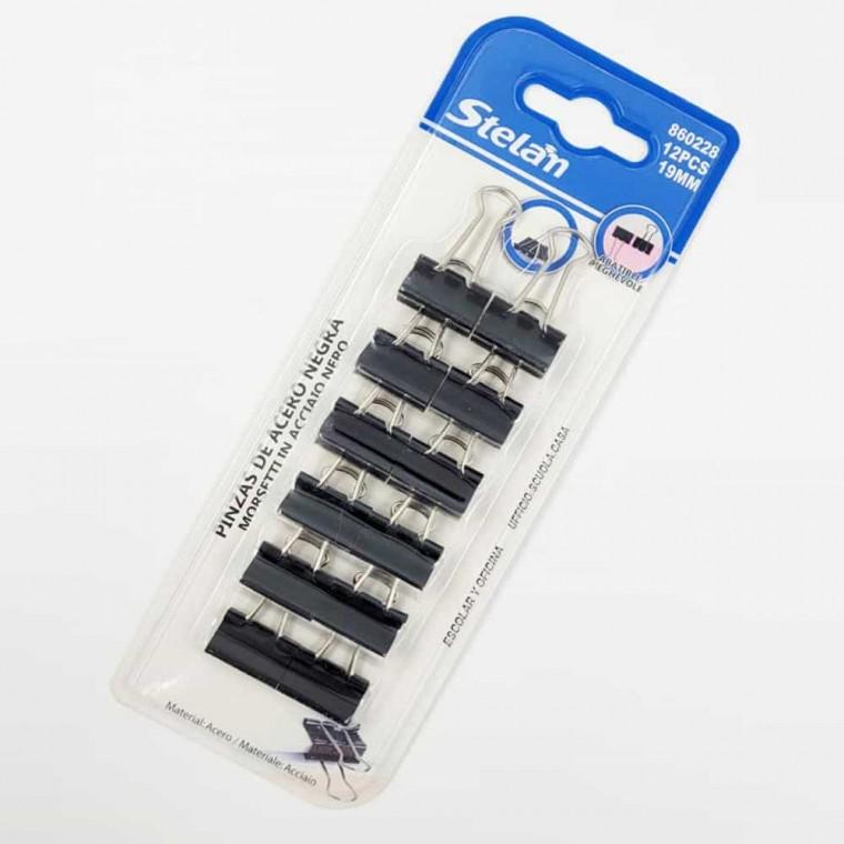 서류 집게 클립 19mm 12개 블랙