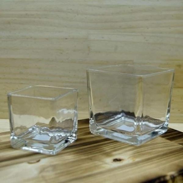 유리 화병 사각 8x8cm 실내화분 창틀화분