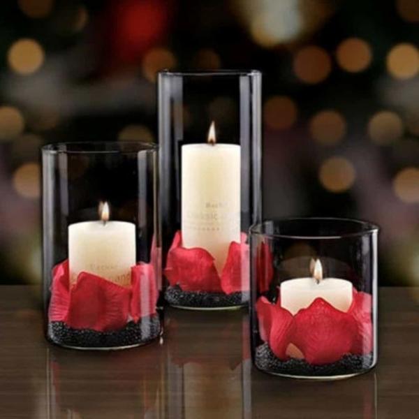 원통 유리 화병 20x40 회사화분 수경화병