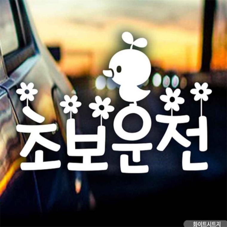 자동차스티커 초보운전 나들이 화이트시트지 차량스티커 임산부운전스티커 양보운전스티커