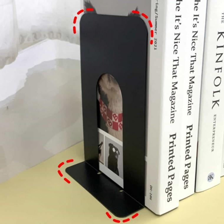 T자형 북엔드 블랙 2P 북고정 도서관북엔드
