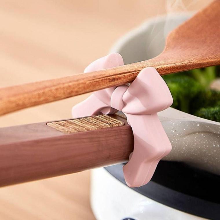 리본 주걱 거치대 2개 주방 조리도구 걸이 홀더 꽃이 받침대
