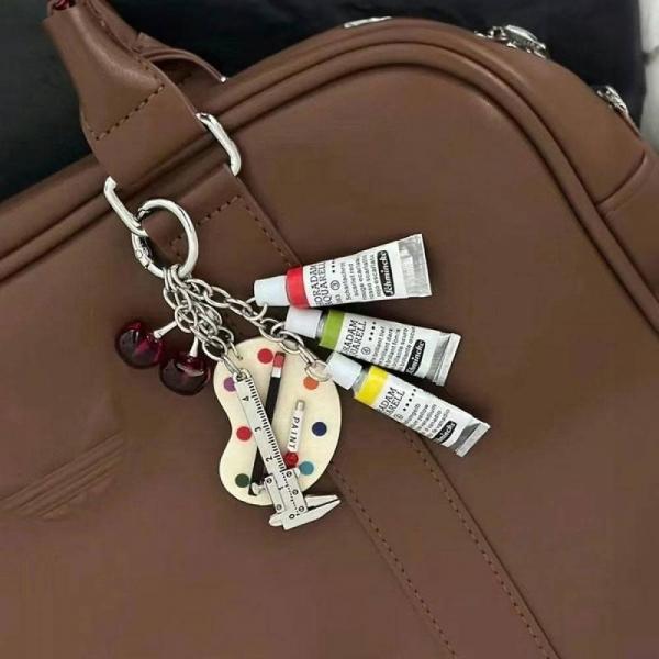 미술 수채화 물감 팔레트 키링 백참 열쇠고리 굿즈 가방 꾸미기 참 장식 액세사리 백팩 소품 선물