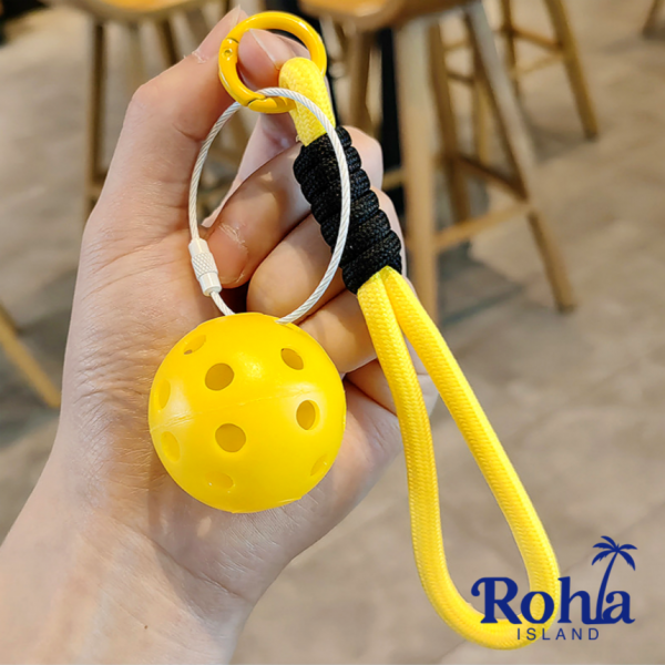 로하아일랜드 피클볼 키링 로프 열쇠고리 가방 옐로우