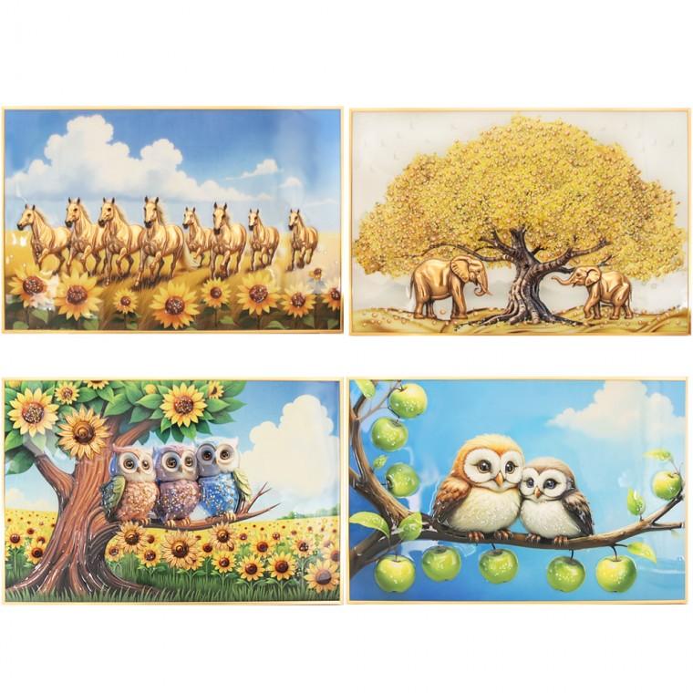 [도매포유]풍수 그림 액자 60cmx40cm 베스트 4종