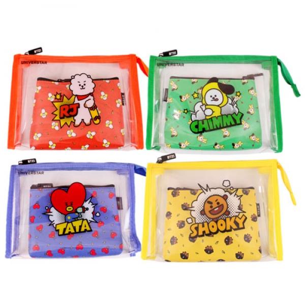 E09] 방탄소년단 BT21 백인백 파우치[TATA] 1개