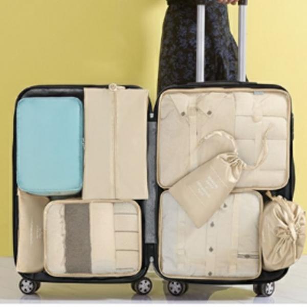 깔끔한 여행 캐리어 정리 파우치 출장 옷정리 10종 1P 수납 용품 파우치