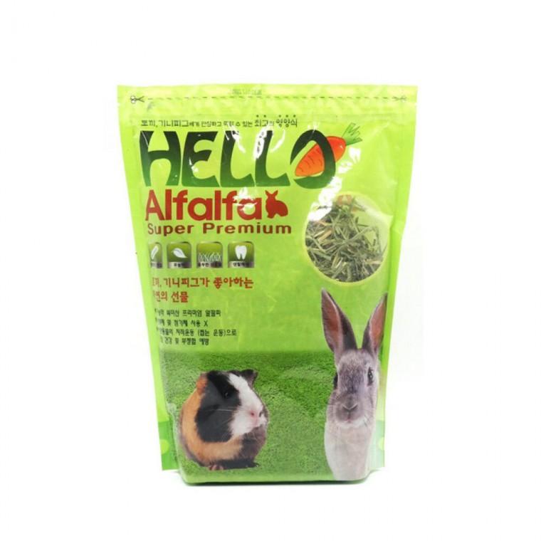 Hello 알팔파 건초 기니피그 토끼사료 500g