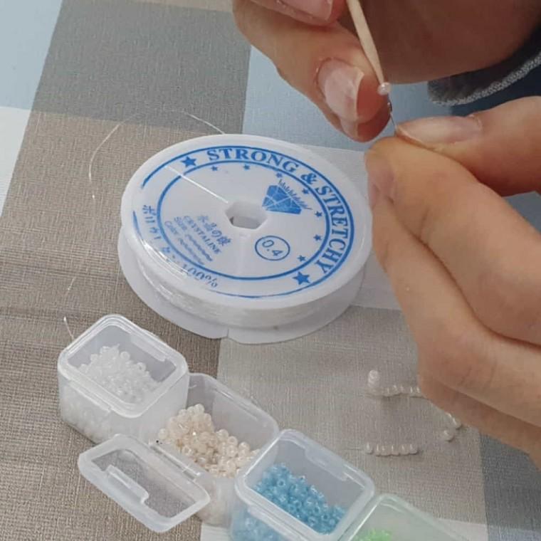 우레탄줄 투명 0.4mm 염주실 우레탄끈