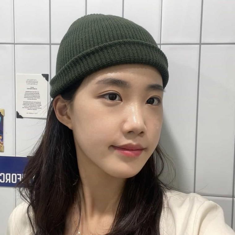 남녀공용 숏비니 카키 와치캡 여성비니모자