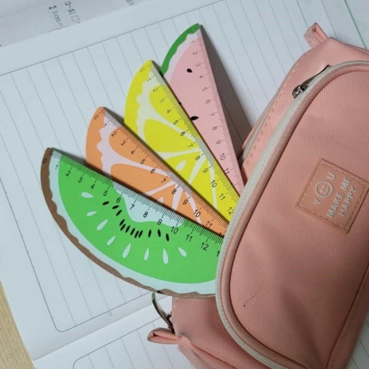 과일모양자 오렌지 15cm 길이측정자 우드자