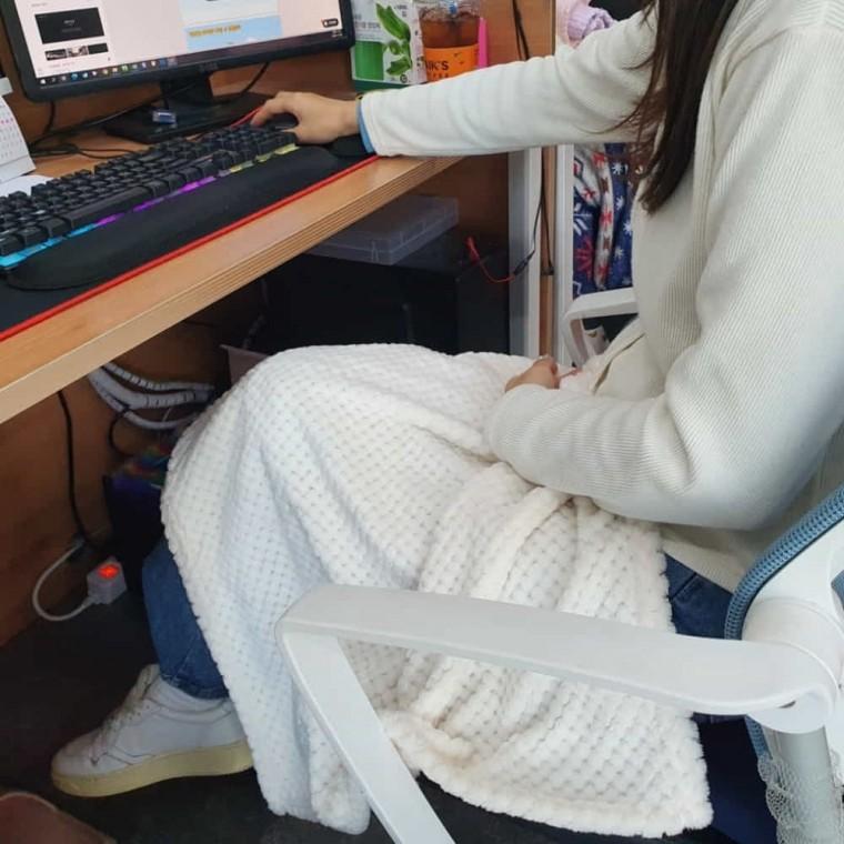 금세사 담요 베이지 사무실담요 쇼파담요